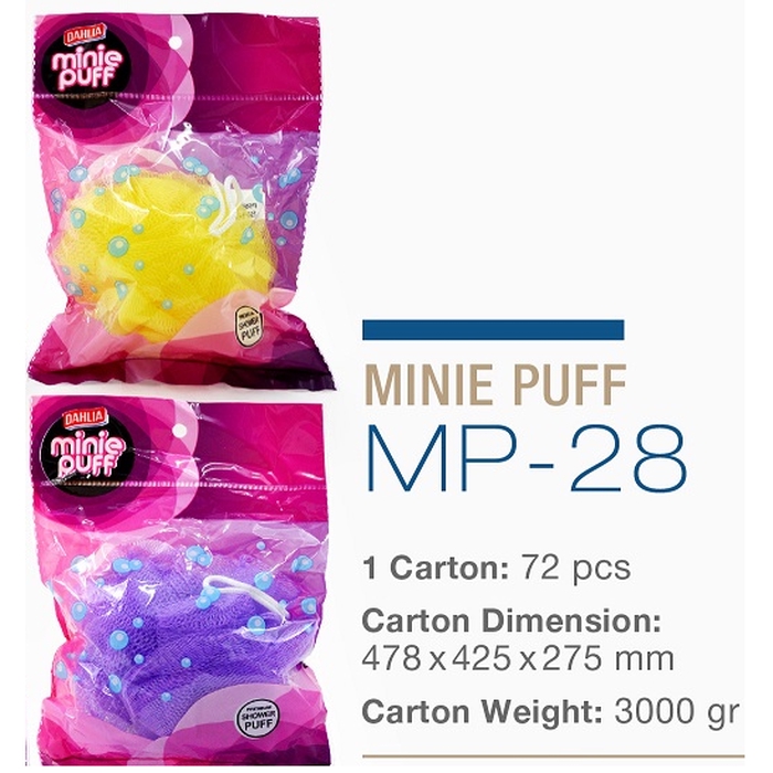 Dahlia Minie Puff MP-28 Spon Sabun Mandi Sponge Shower Minie Puff