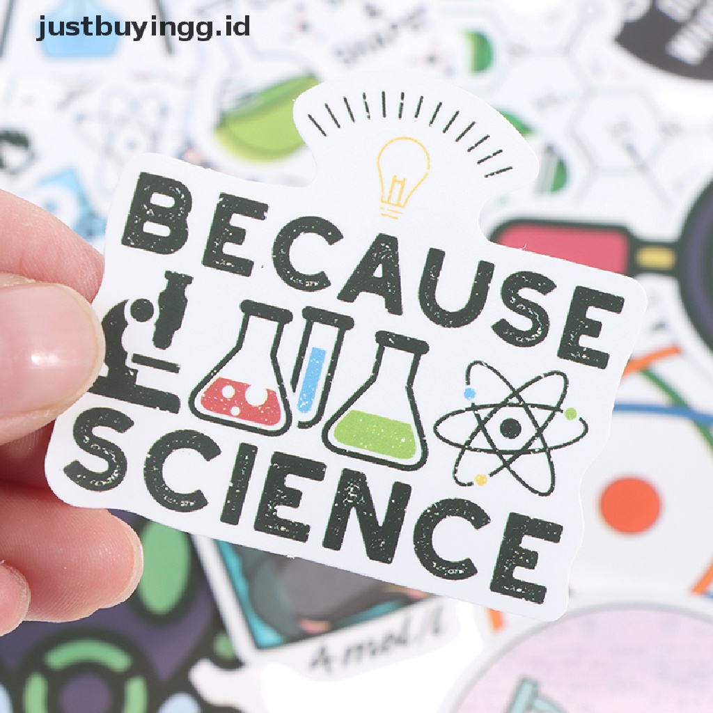 (Justbuyingg.Id) 50pcs Stiker Laboratorium Kimia Untuk Laptop / Handphone / Skateboard / Koper