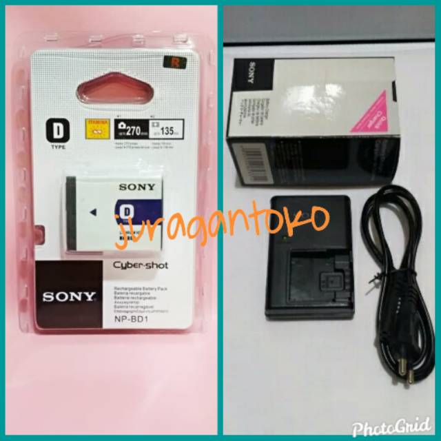 Baterai Camera SONY NP-BD1 Dan Charger Camera SONY BC-CSD