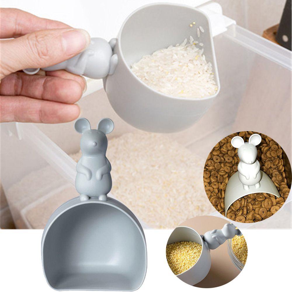 Solighter Steal Mickey Mouse New Pet Food Spoon Flour Scoop Grains Container Gelas Ukur