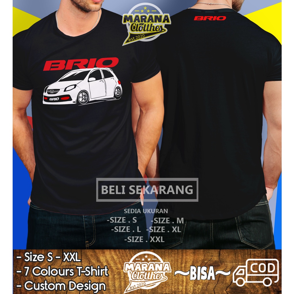 Kaos Mobil Honda Brio Side look Keren Baju Otomotif