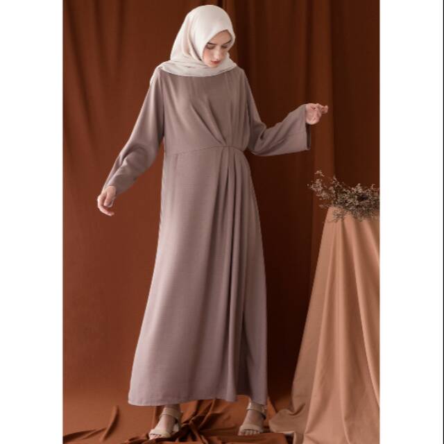 Askalabel Gamis DARK TAUPE ARUNA (SIZE XL), ORI by ASKA LABEL