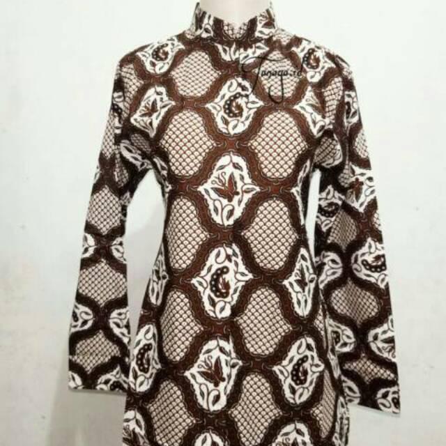 Atasan Batik Wanita Lengan Panjang Dewasa - Atasan Batik Wanita - Baju Batik Wanita Motif Jogja