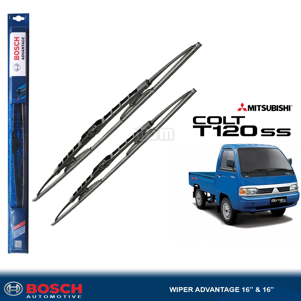 Bosch Advantage / Karet Wiper Mobil Mitsubishi Colt T 120 SS 16&quot; dan 16&quot; (Sepasang) / Wiper Colt