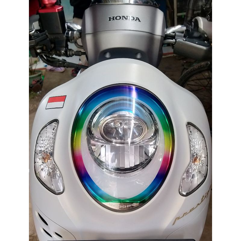 Stiker Lampu Scoopy 2021/Stiker Scoopy New/Stiker Alis Scoopy Pelangi/Stiker Lampu Scoopy Variasi /S