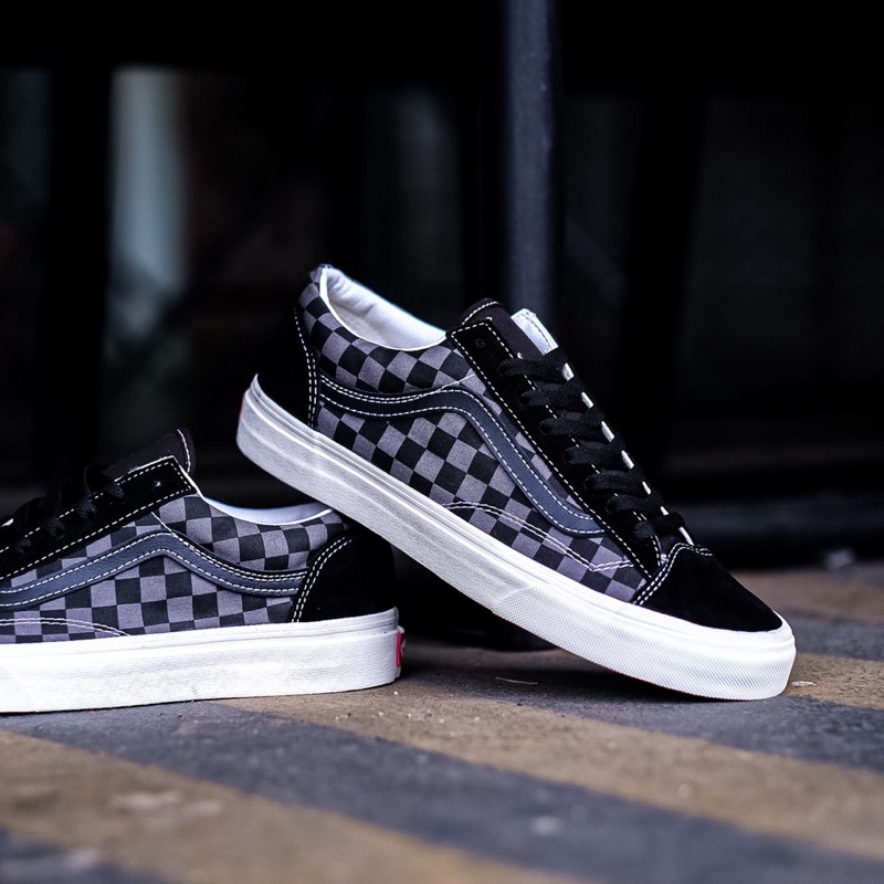 VANS STYLE 36 CHECKERBOARD BLACK/PEWTER/TRUE WHITE ORIGINAL 100%