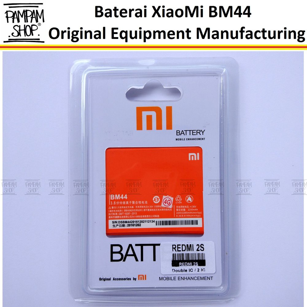Baterai XiaoMi BM44 Redmi 2 2S Prime Batre Batrai Battery HP BM 44