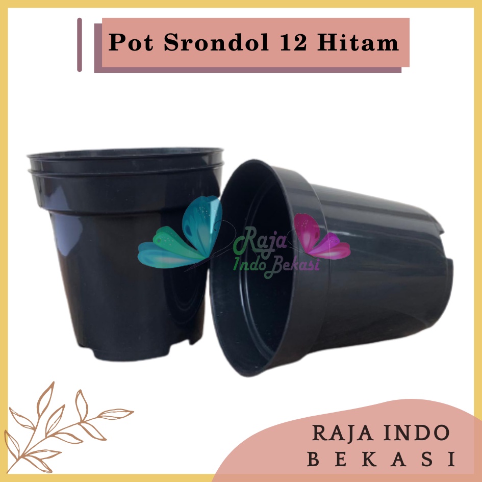 Pot Tinggi Srondol 12 HITAM - Pot Tinggi Usa Eiffel Effiel 18 20 25 Lusinan Pot Tinggi Tirus 15 18 20 30 35 40 50 Cm Paket murah isi 1 lusin pot bunga plastik lusinan pot tanaman Pot Bibit Besar Mini Kecil Pot Srondol