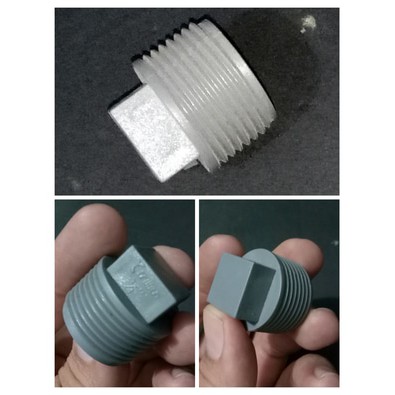 plug pvc 3/4 - tutup drat luar pvc 3/4