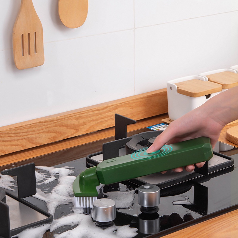 Sikat Pembersih Dapur Dengan Dispenser Sabun Kitchen Brush Spons