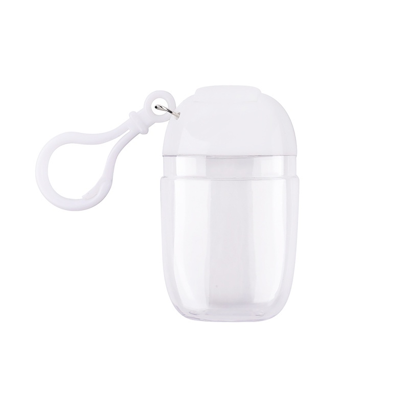 [30ml Flip-top Portable Travel Dispenser Bottle with Hook] [Transparent Airtight Perfume Bottle] [for Dispensing Toner &amp; Lotion &amp; Hand Sanitizer]