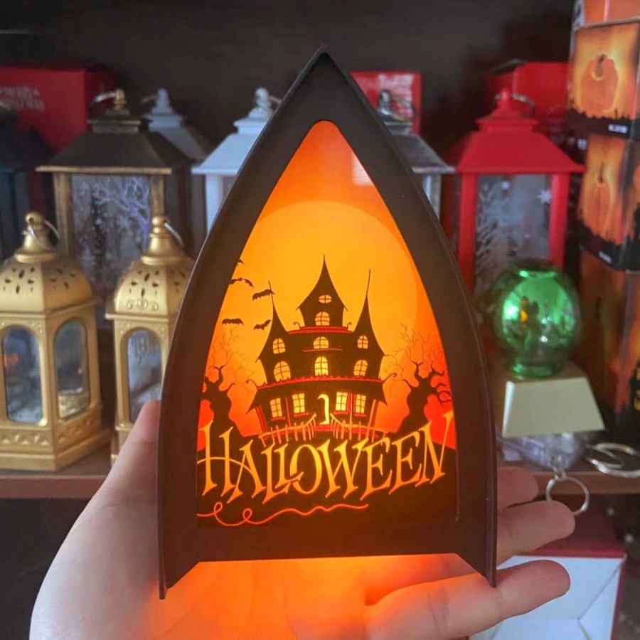 Lentera Segitiga Halloween Murah Dekorasi Lampu Gantung Scary Souvenir