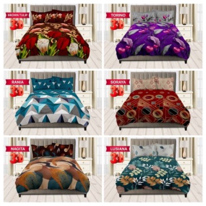 Bonita 3D Sprei 180x200 Padma/Panda/Rainbow/Doraemon/Lovely Rose/Butterfly/Brianna/Bluetayo