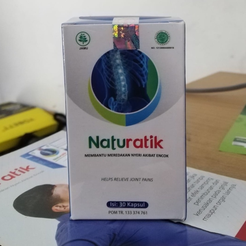 NATURATIK Naturafit / Obat Herbal PEGAL dan NYERI pada SENDI - ORIGINAL BPOM-1x Box Isi 30 Kapsul