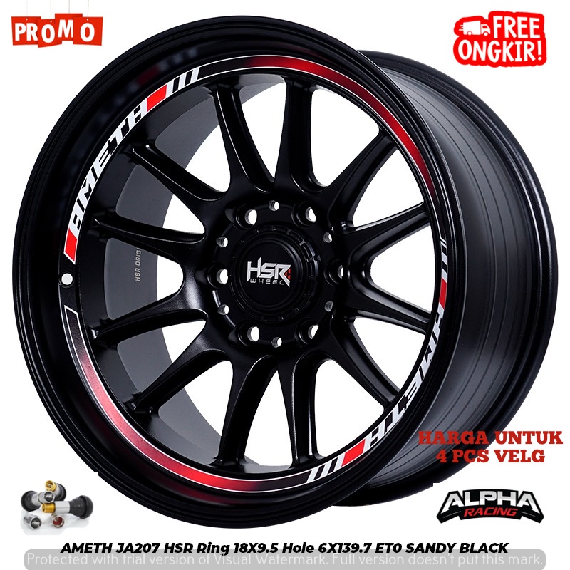 New Produk Velg Mobil HSR AMETH Ring18 Untuk Fortuner, Pajero, Hilux