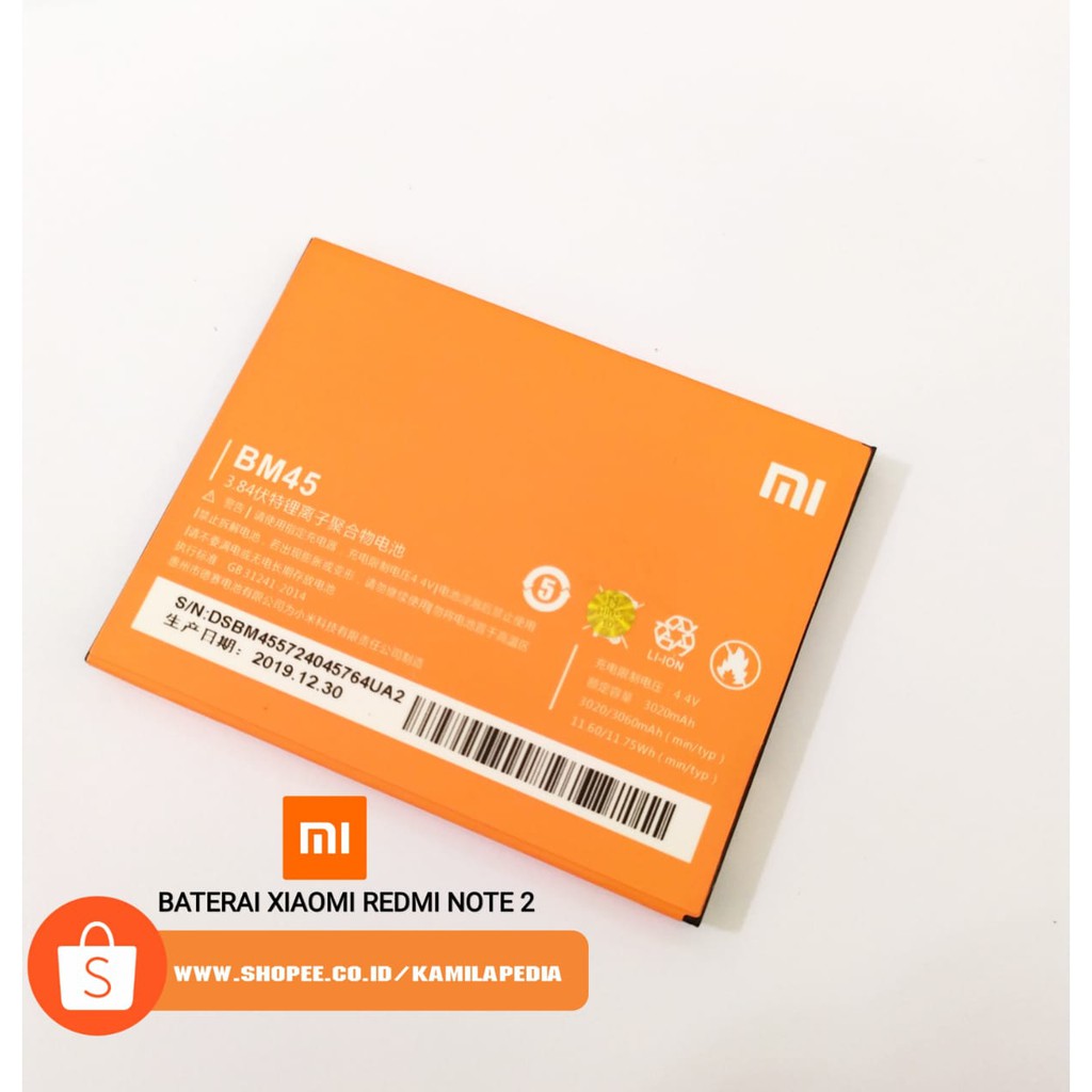Baterai Xiaomi Redmi Note 2 / Baterai Original Xiaomi Redmi Note 2 / Baterai Xiaomi Redmi Note 2 Ori