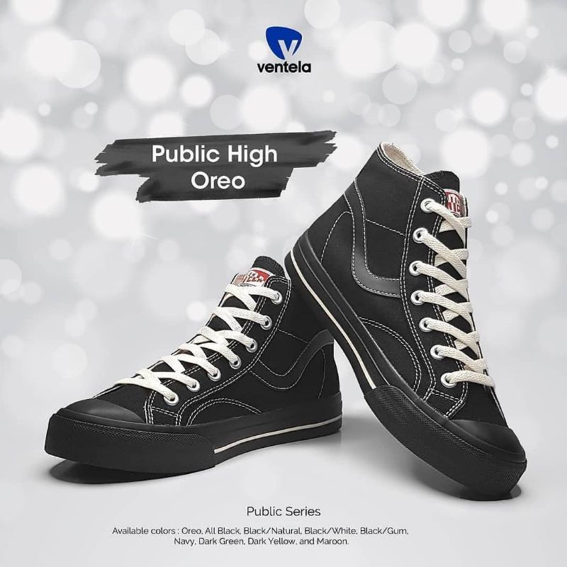 VENTELA PUBLIC HIGH OREO/SEPATU VENTELA/SNEAKERS VANTELA