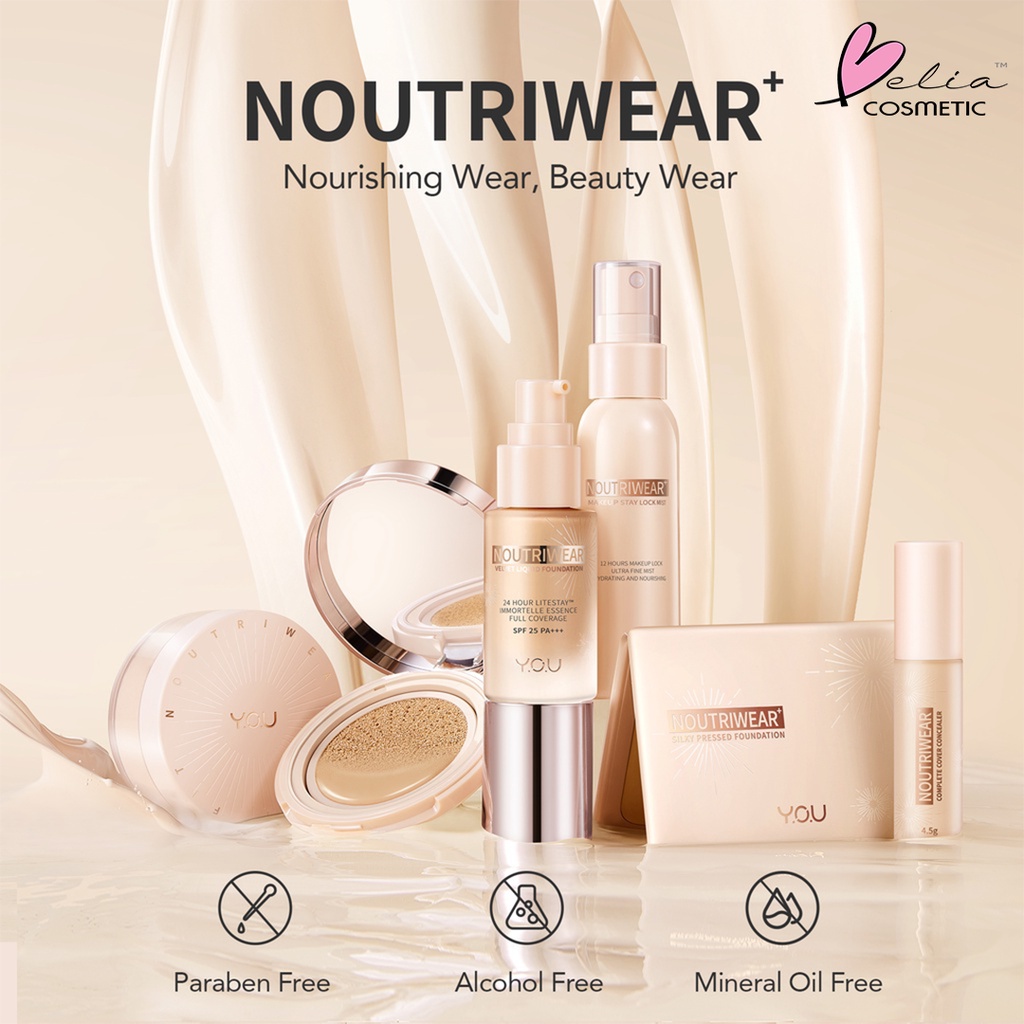 ❤ BELIA ❤ YOU NoutriWear+ Velvet Liquid Foundation | Y.O.U Alas Bedak BPOM