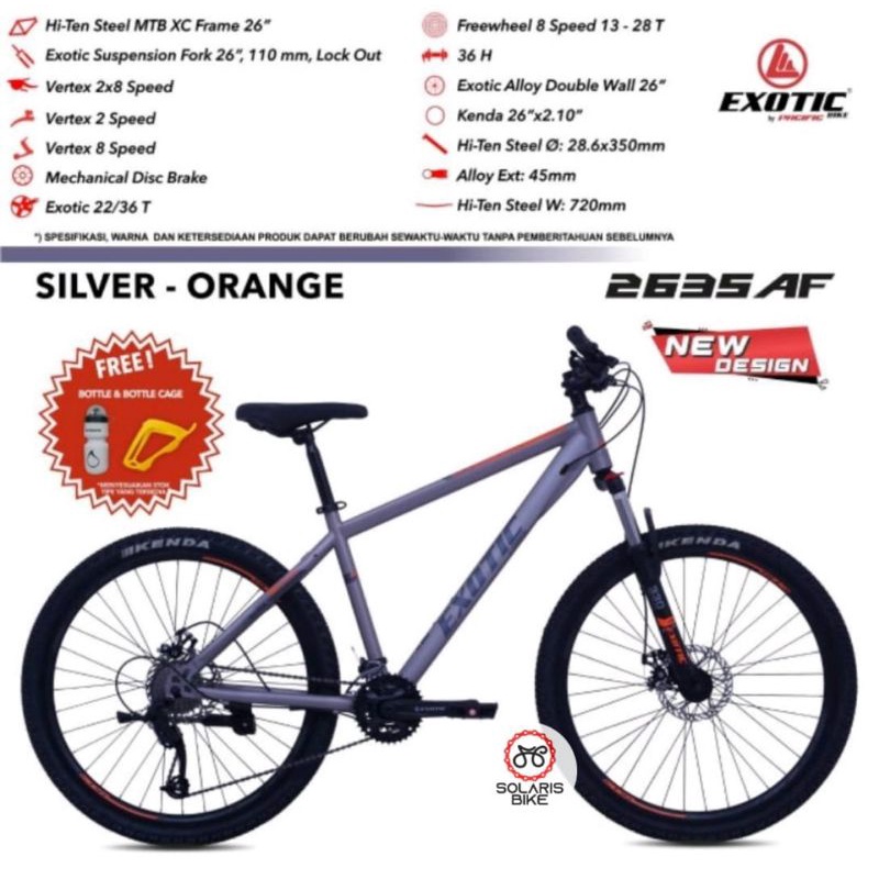 Sepeda MTB Exotic Alloy 26 inch ET 2618 AF 2635 AF 2612 AM