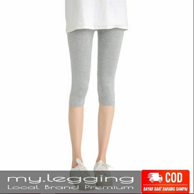 IMF CELANA LEGGING PENDEK WANITA POLOS BAHAN KAOS LEGGING PENDEK KAOS ALL SIZE BB 30-45kg