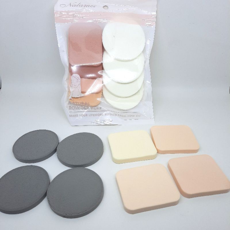 ❤ RATU ❤ Sponge Make Up isi 8 | Sponge MakeUp isi 4 | Sponge Isi 10 | Sponge 4in1 Bulat | Sponge 4in1 Motif