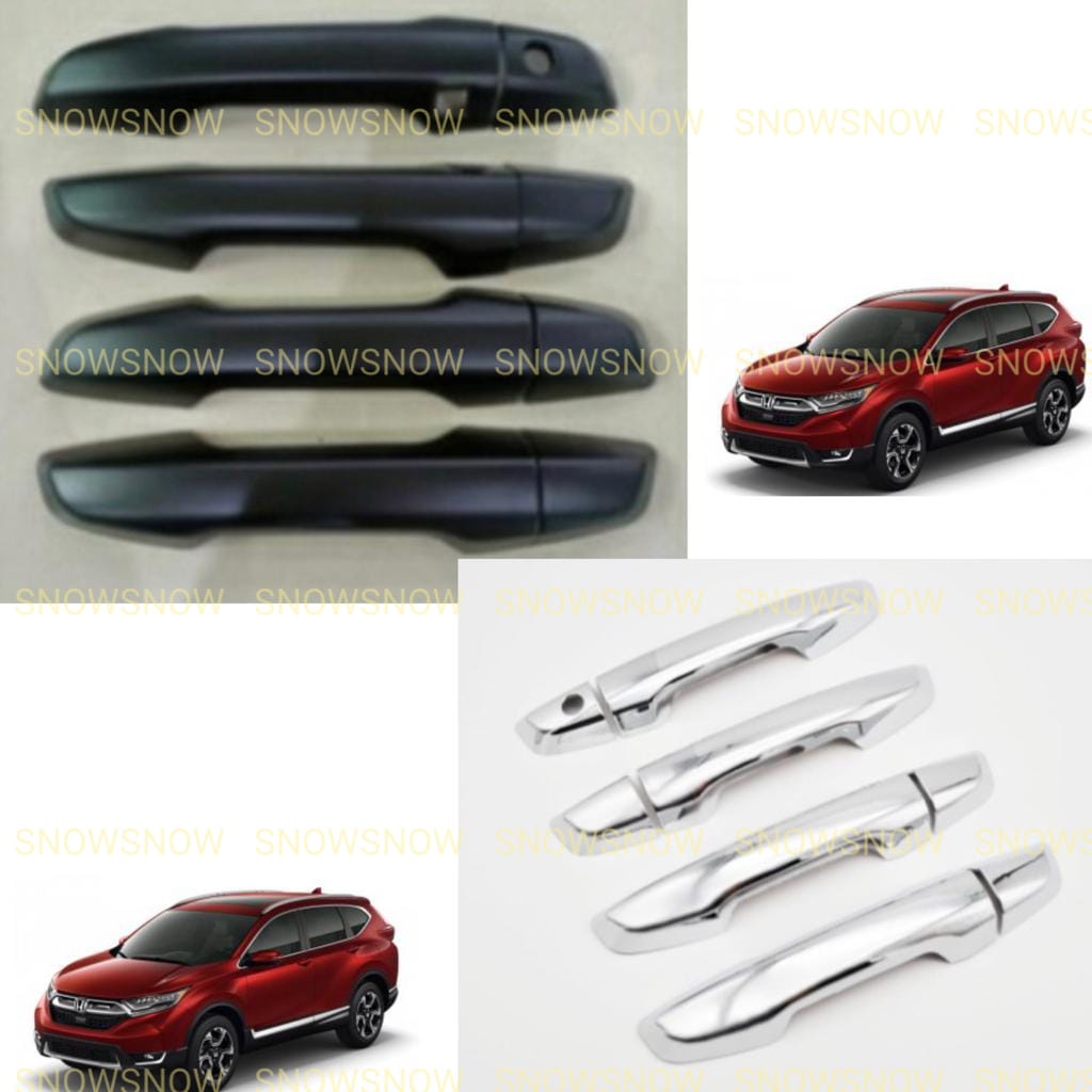 Cover Handle Crv Turbo 2017 2022 UP Smartkey Hitam Chrome