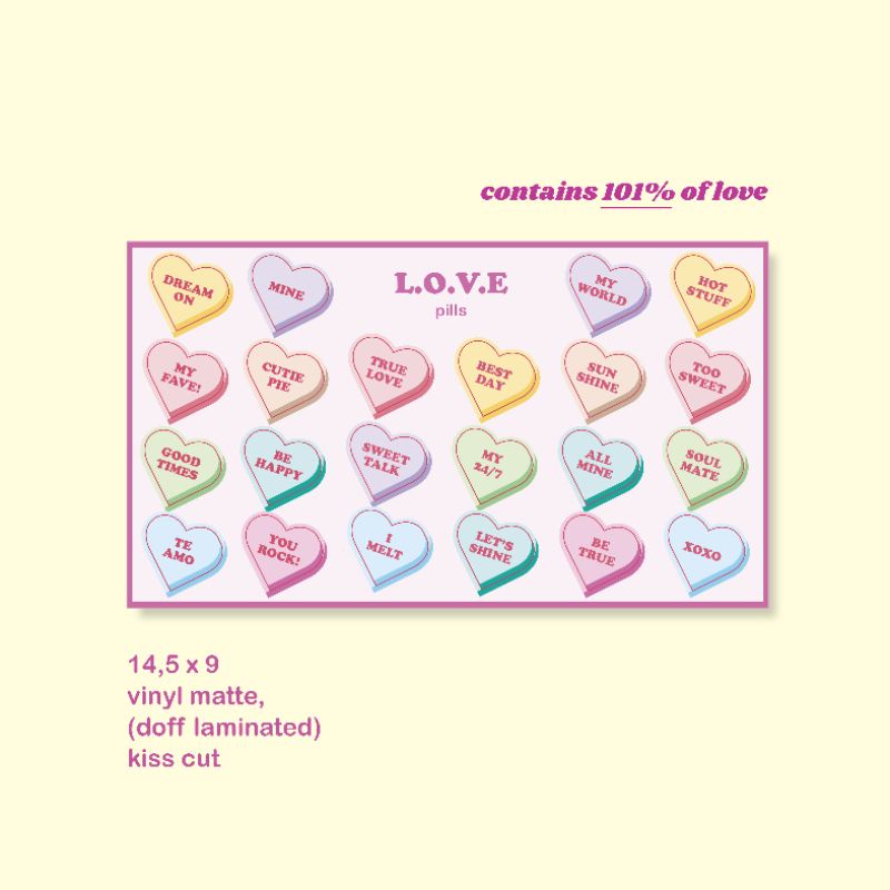 

Love Pills Sticker (Vinyl Sticker)