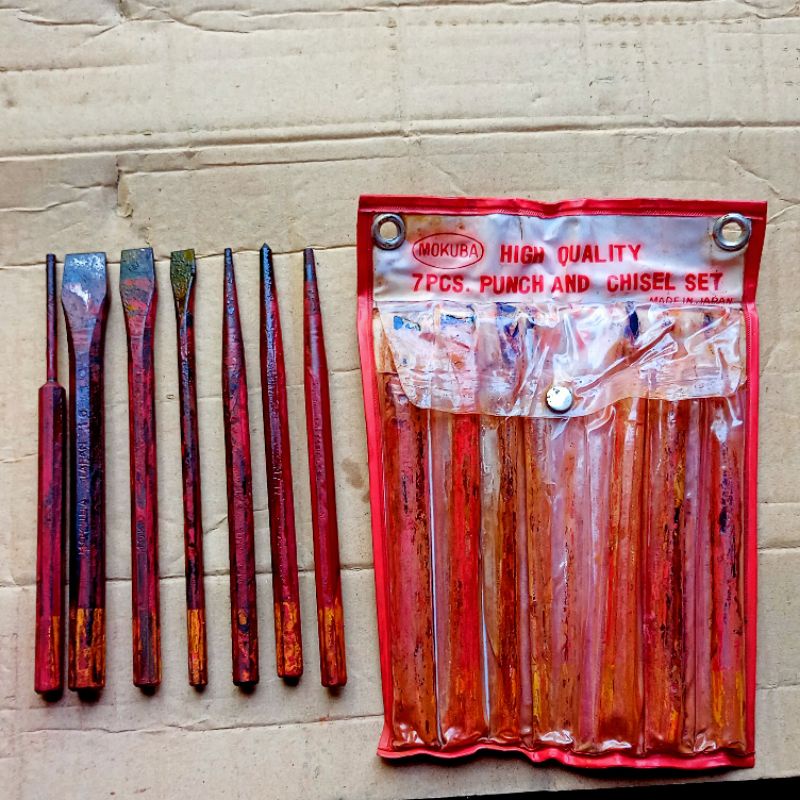 pahat betel punch chisel set mokuba japan