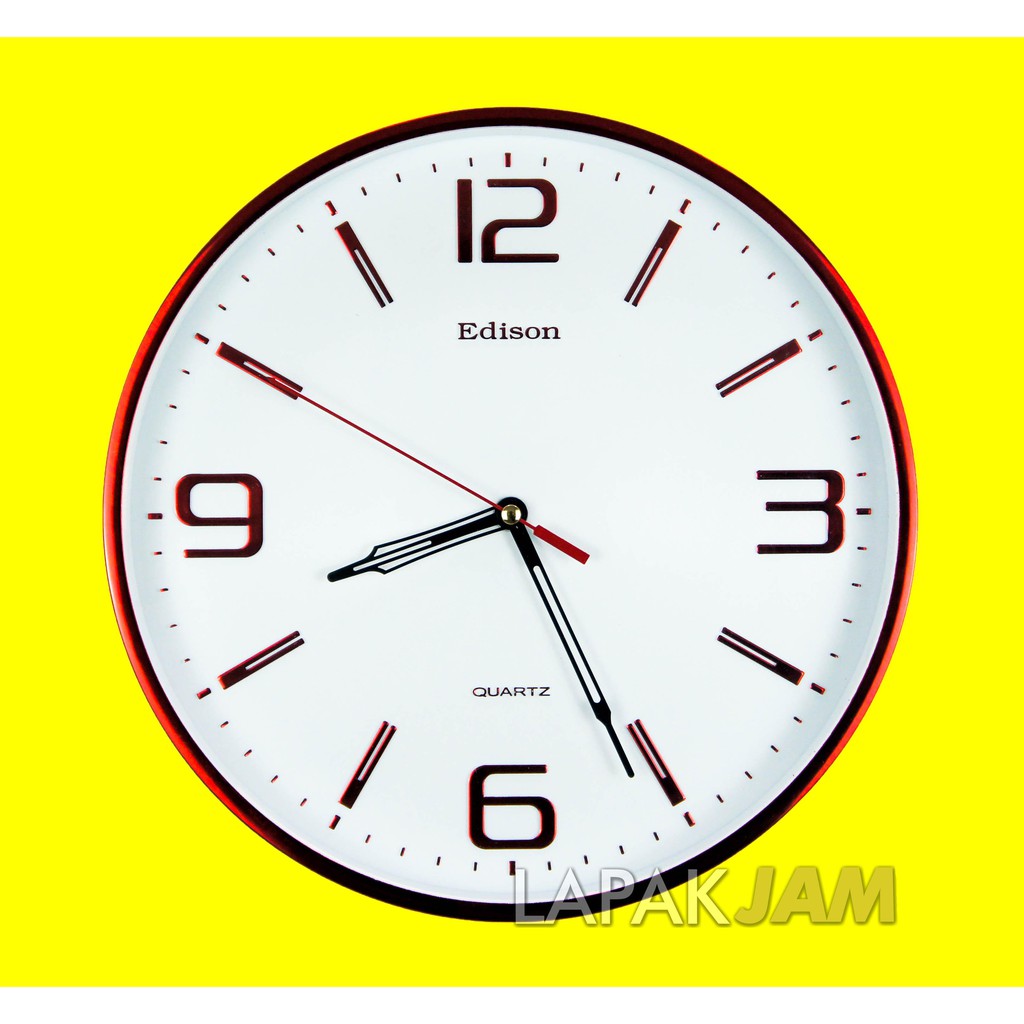 Jam Dinding Dekorasi Rumah Warna Biru Hitam Unik Minimalis Wall Clock EDISON EDW290T