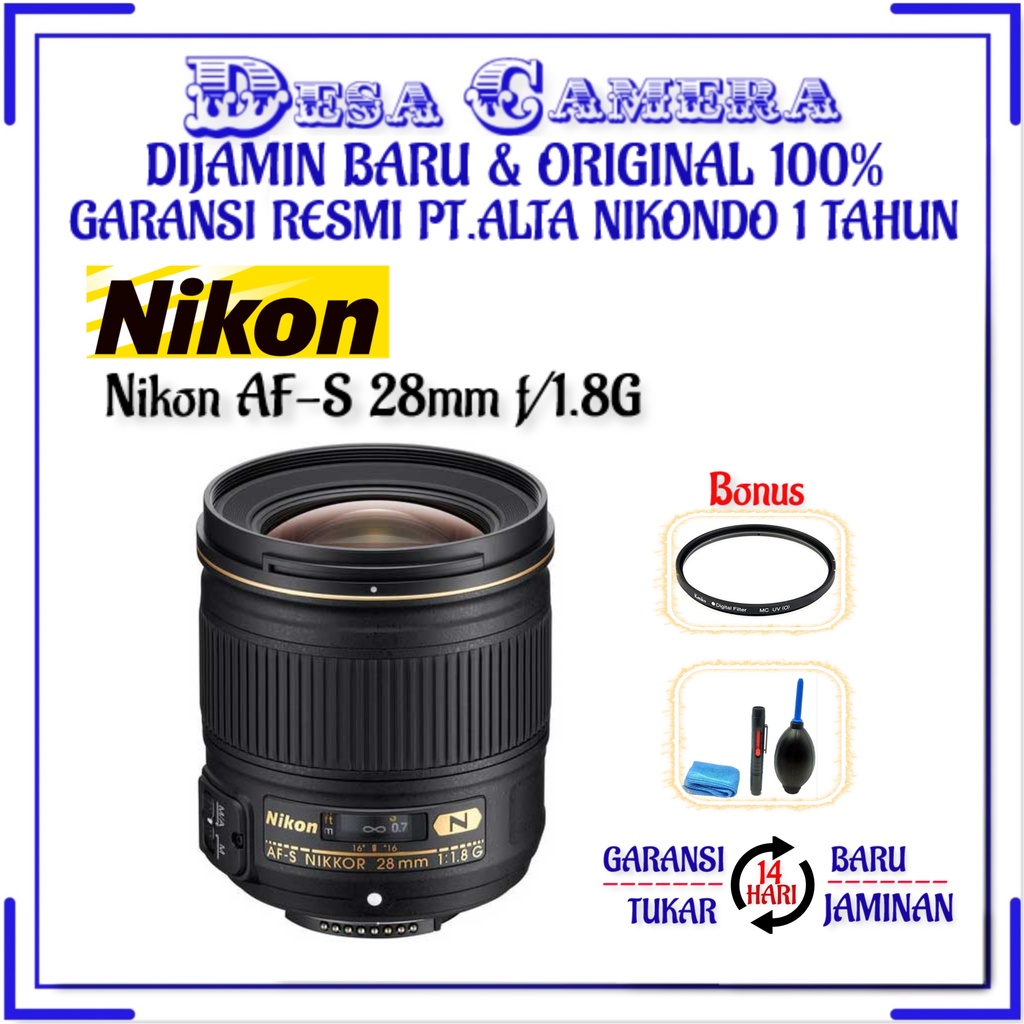 Nikon AF-S 28mm f/1.8G Garansi Resmi