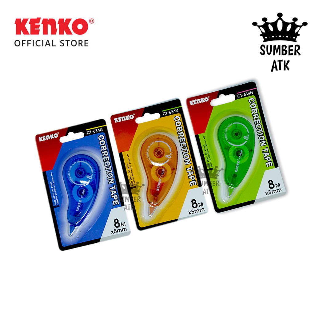 

CORRECTION TAPE KENKO CT 634N / CT-634N ( 8M x 5MM ) TIP-EX Roll - 1 PCS