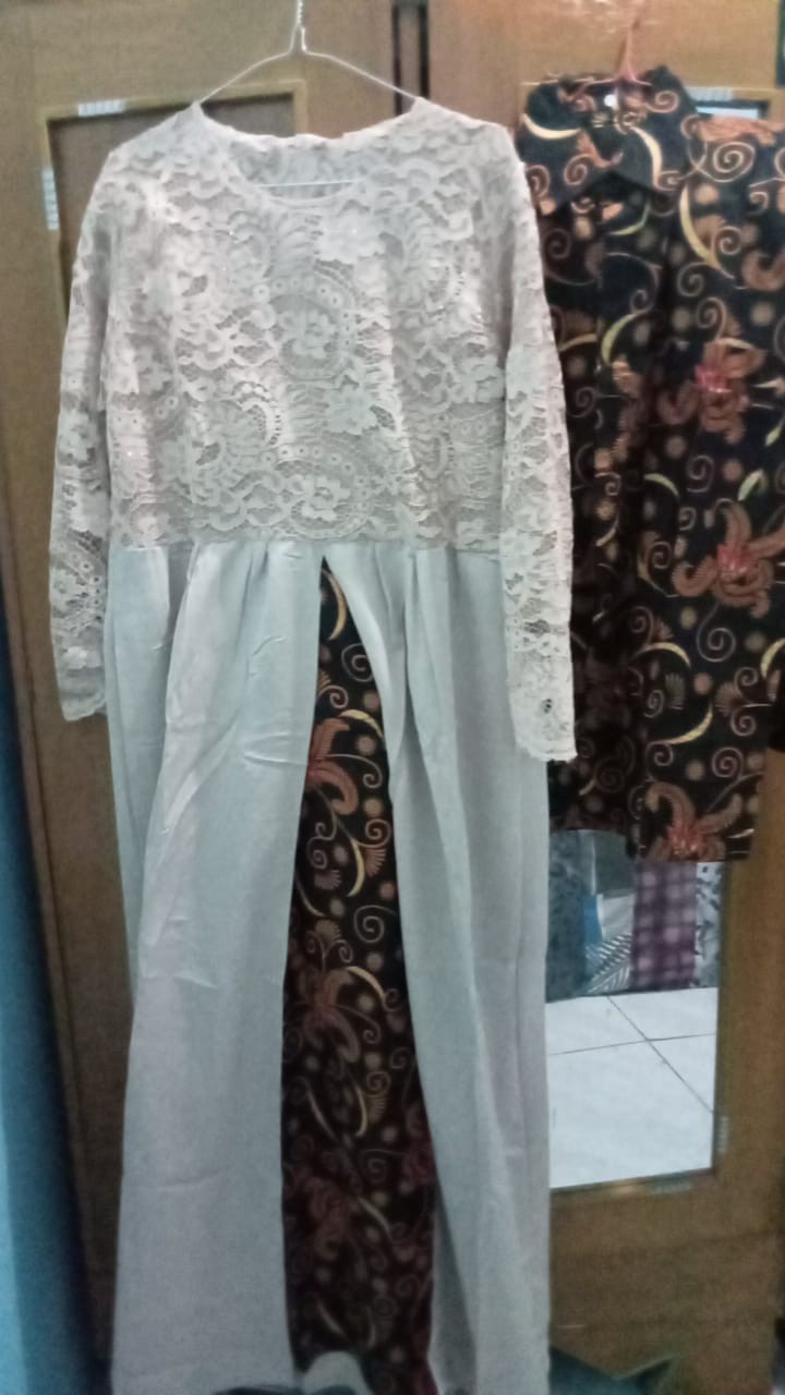 Couple Gamis Brokat Sarwendah Seragam Keluarga Lamaran Tunangan Nikahan