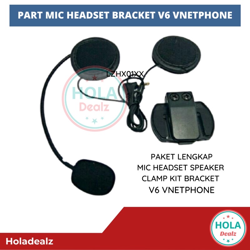 AKSESORIS INTERCOM SPARE PART INTERCOM MIC SPEAKER CLAMP KIT VELCRO ALL BRAND MAXTO M2 MAXTO M3 FREDDCONN EJEAS VNETPHONE QTBE6 QTB35 V6 PRO V8 R1 PLUS F1 PLUS TMAX TCOM TREX QTA35 BT-S3 BT-S2 DLL ORIGINAL-7
