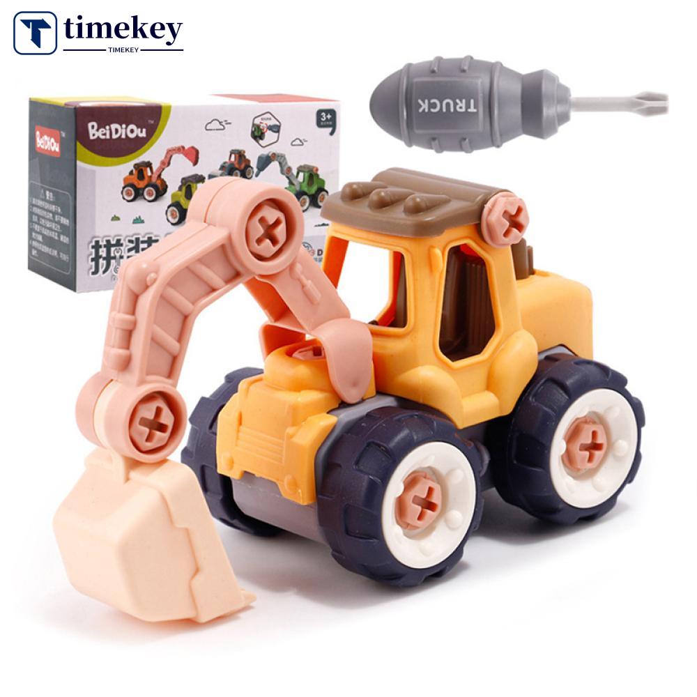 Timekey Mainan Rakitan Simulasi Excavator DIY Bisa Dilepas Untuk Anak N3R4