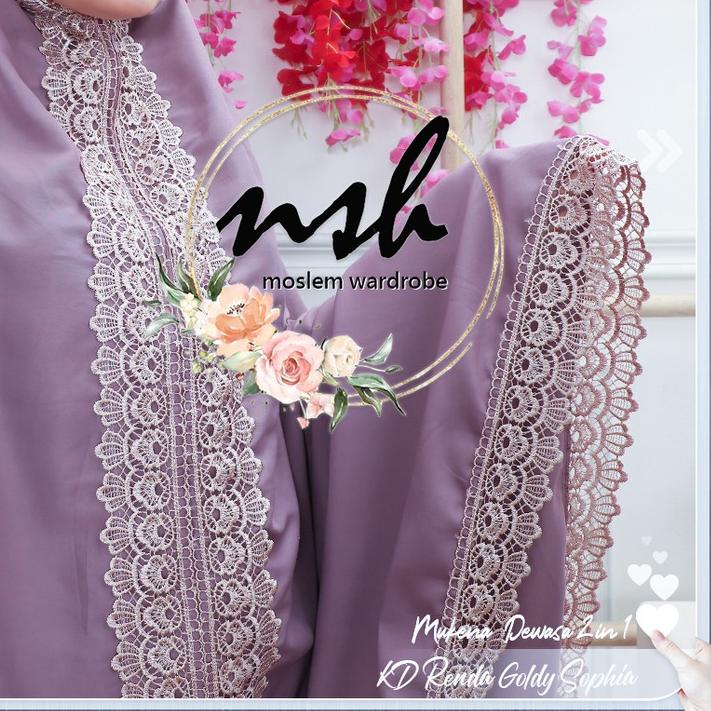 ☃ [𝓷𝓼𝓱] Mukena Dewasa KD Renda Goldy Sophia ☀