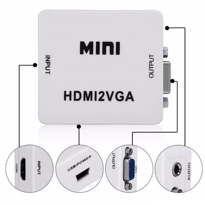 Converter HDMI to VGA 1080p with Audio