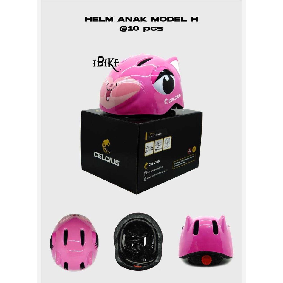 Helm sepeda Anak Dino Dragon kids bicycle helmet trex celcius odessy