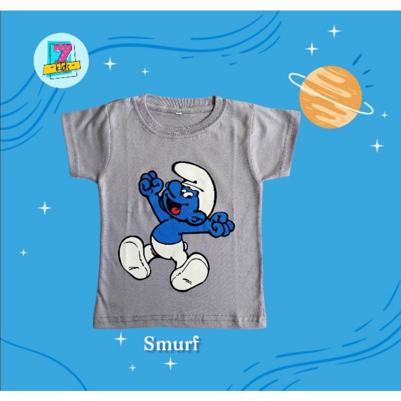 KAOS ANAK KARAKTER SMURFS