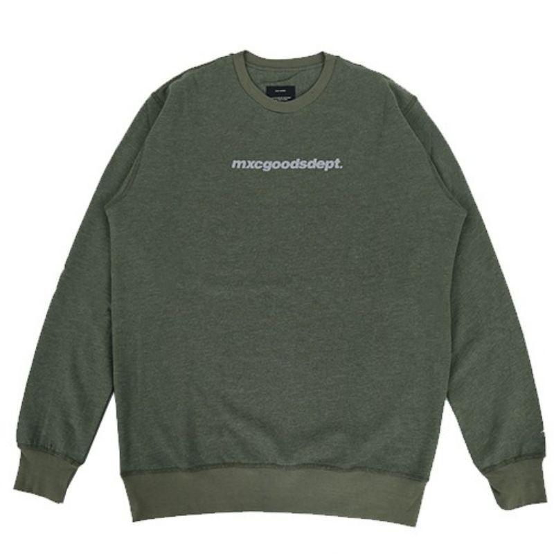 Crewneck peria keren kekinian casual logo mickout project varian warna yellow&green full katun flece