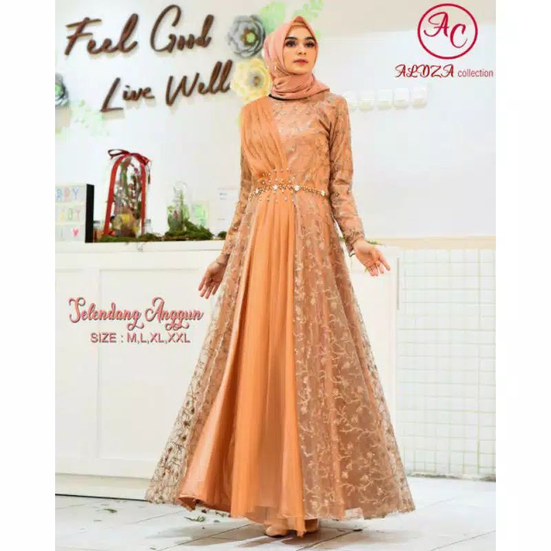 Terbaru , by Aldza Gamis Mewah Selendang Anggun Tile mix Satin Velvet , Gamis Pesta.