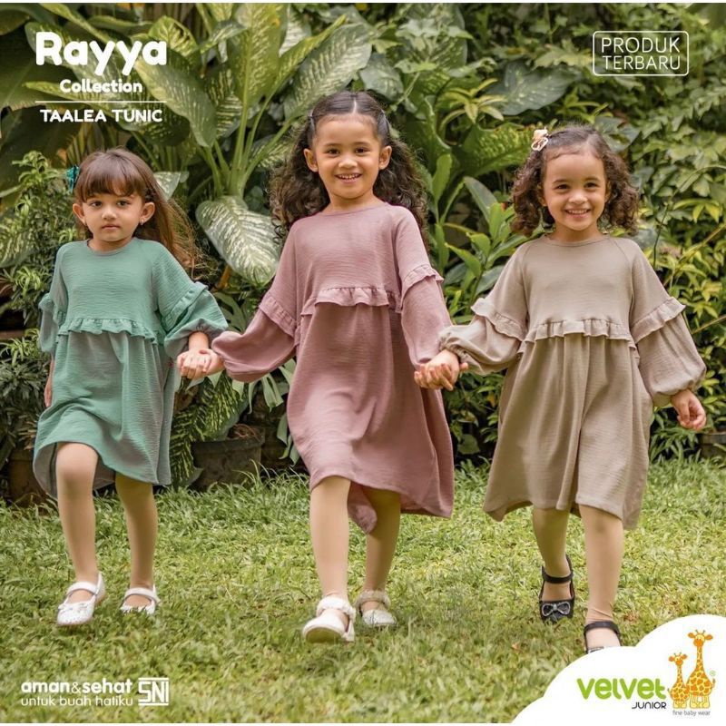 VELVET junior taqiyya &amp; taalea tunic rayya colection / tunik Velvet junior taalea dan taqiya dress Velvet junior