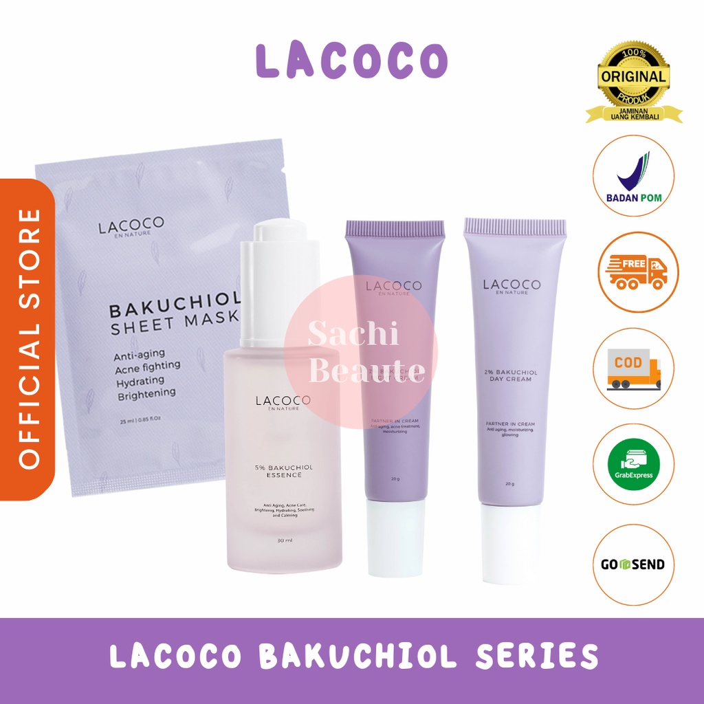 Lacoco 5% Bakuchiol Essence | Night Cream | Day Cream | Sheet Mask