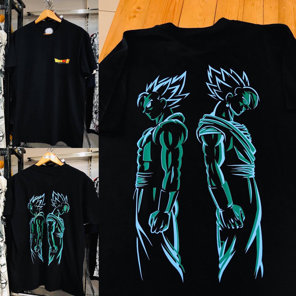 T-shirt distro anime Dragonball Goku x Vegeta Blue