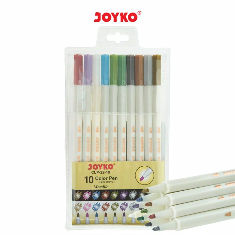 

Color Pen Pulpen Pena Warna Joyko CLP-22-10 Metallic 10 Warna Colors