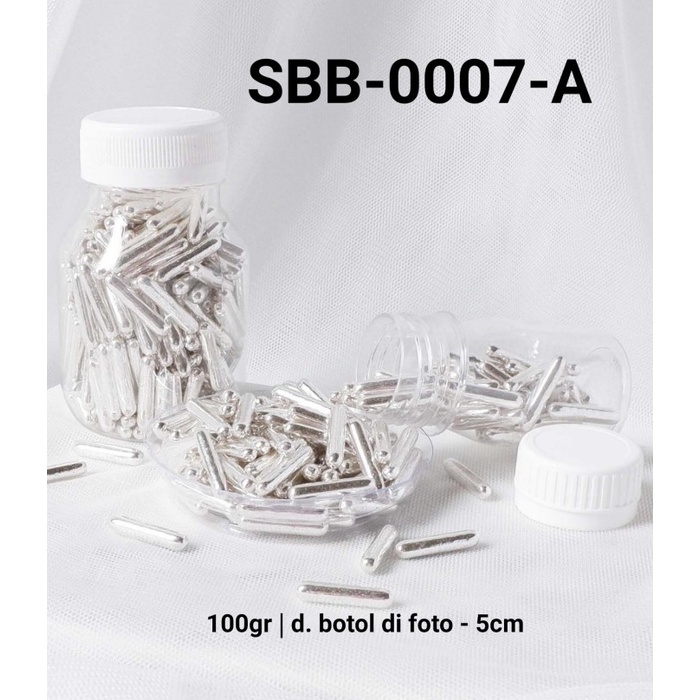 

SBB-0007-A Sprinkles sprinkle sprinkel 100 gram kapsul meses silver