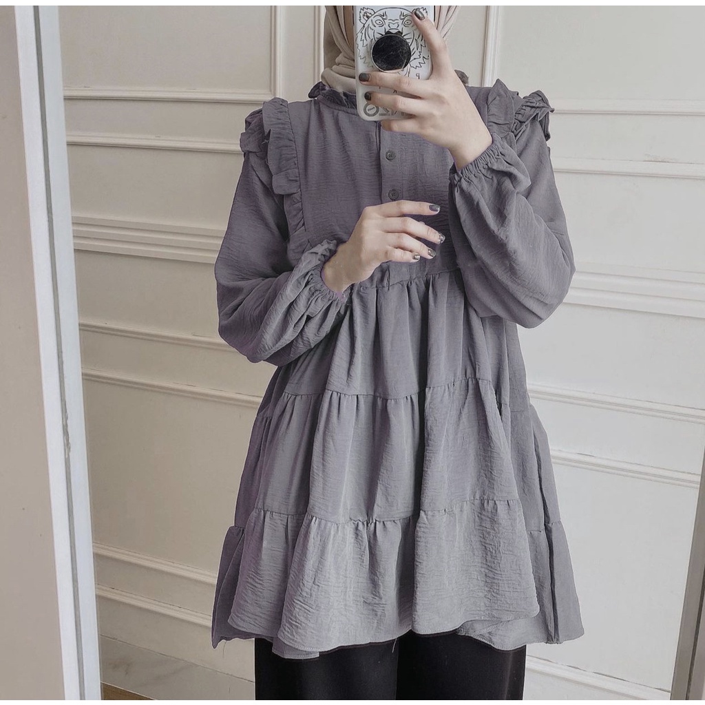 SESIL BLOUSE CRINCLE AIRFLOW // BLOUSE WANITA REMPEL SUSUN