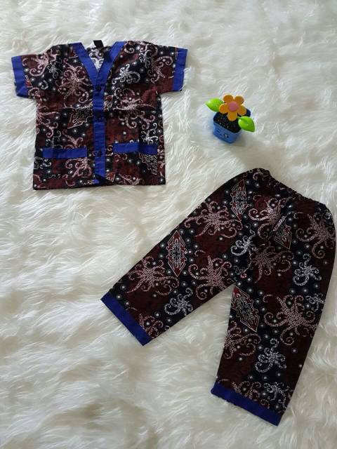 Set Piyama Anak Usia 8-9-10-11-12 Tahun, Kimono Batik Anak