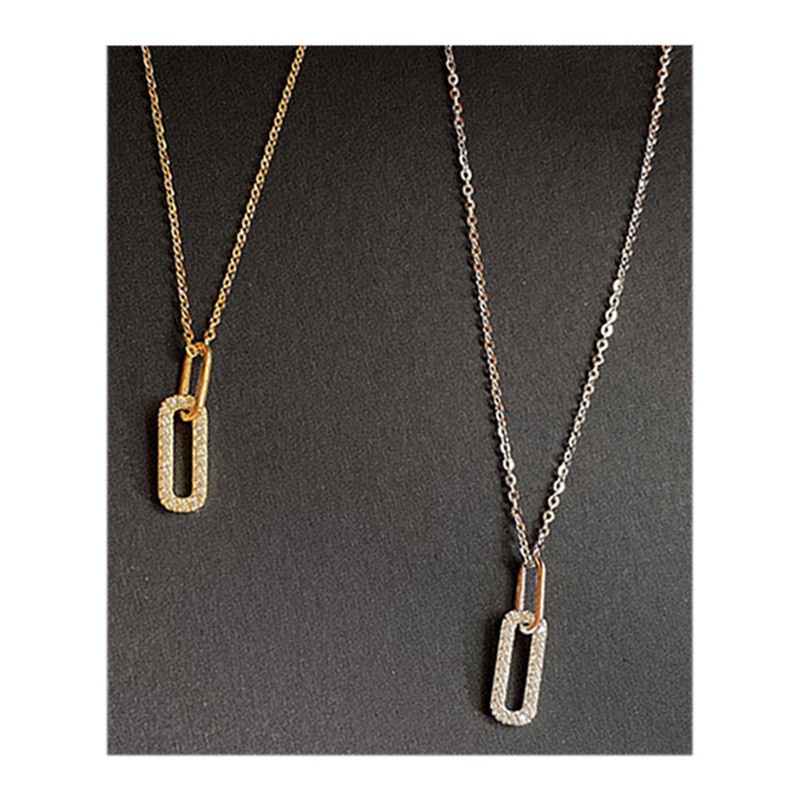 Fancyqube Kalung Sterling Silver 925 Lapis Emas 14k Dengan Liontin Zircon Untuk Wanita