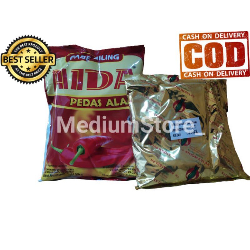 

[PAKET HEMAT] BUMBU CABAI BUBUK AIDA 500 GRAM & ATOOM BULAN 500 GRAM