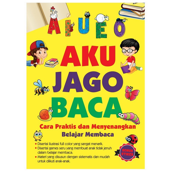 BUKU BELAJAR MEMBACA - AIUEO AKU JAGO BACA - recommended